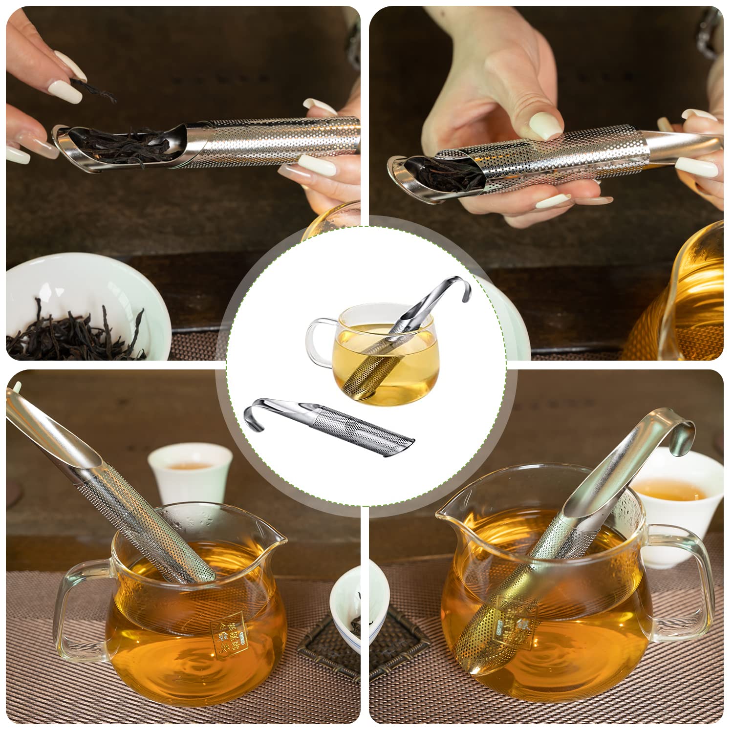 Colino Da Tè In Acciaio Inox 304 - 2 Pezzi, Maglia Fine, Riutilizzabile Per Tè Sfuso E Spezie - Foto 7