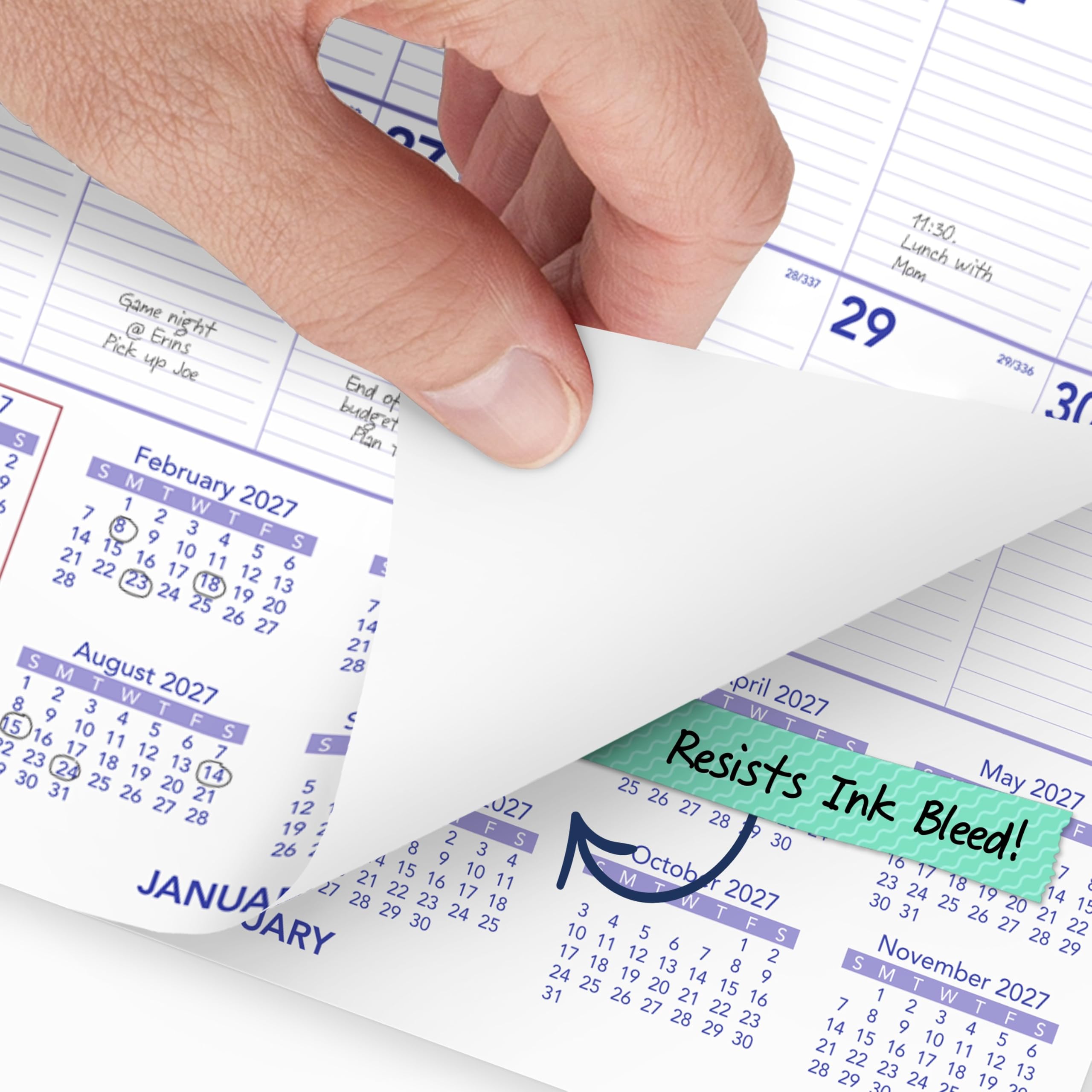AT-A-GLANCE Calendrier mural 2027, mensuel, planificateur 50,8 x 76,2 cm, blocs journaliers lignés (PM42827)