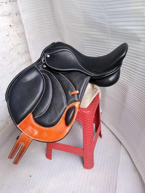 English Saddle Brown Leather treeless GP All Purpose Saddle in 13-18
