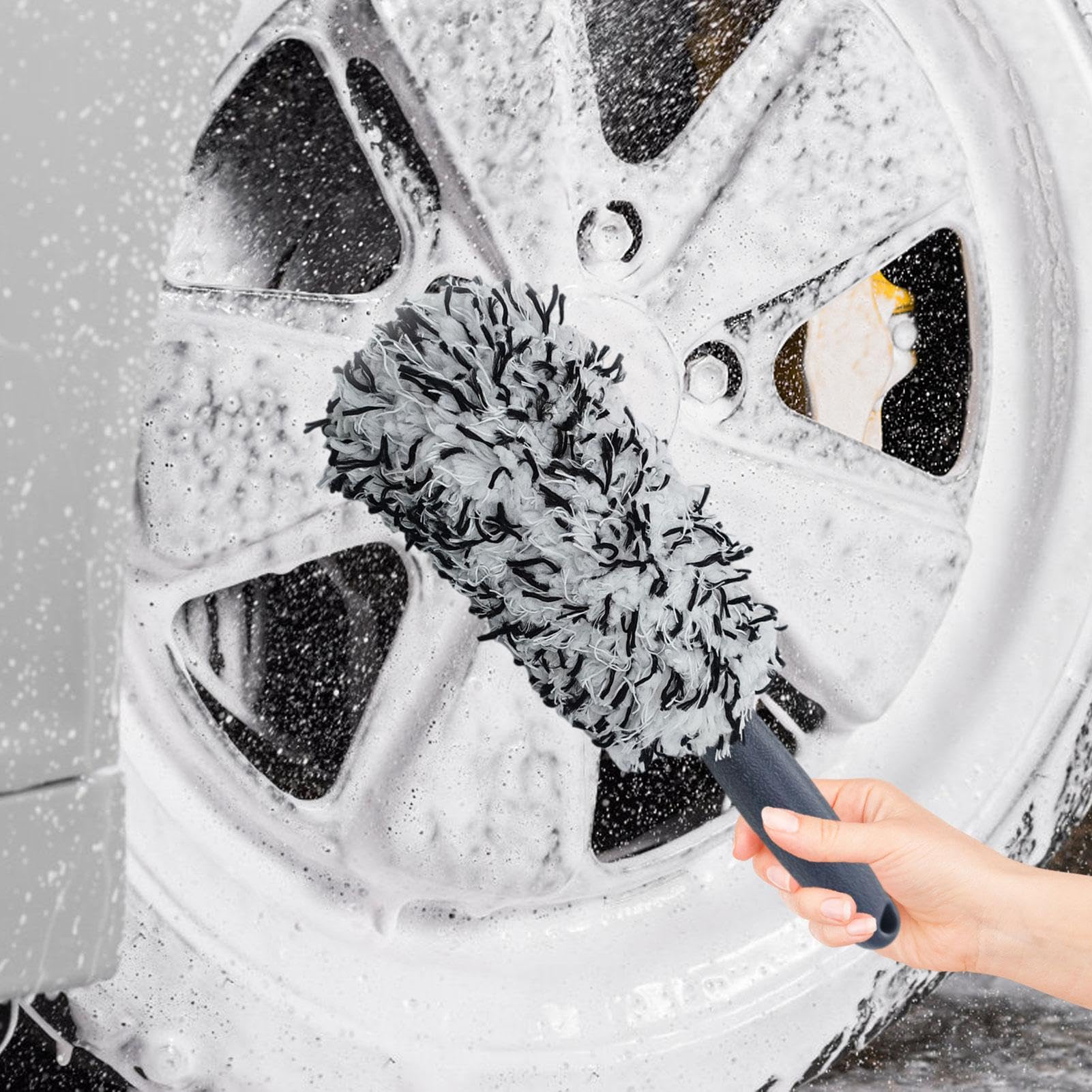 CLEANBOB® Premium microvezel velgenborstel voor een effectieve reiniging tot diep in het velgbed, extra dun, ideaal voor hoogwaardige velgen, microvezel velgenborstel, aluminium velgenborstel, zacht CLEANBOB® Premium microvezel velgenborstel voor een effectieve reiniging tot diep in het velgbed, extra dun, ideaal voor hoogwaardige velgen, microvezel velgenborstel, aluminium velgenborstel, zacht