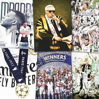Wallgasm Real Madrid Posters Set of 8, 8x12 inch (A4 Size) 300 GSM | Football | Los Blancos Poster | Real Madrid | Sports Posters Wall Art For Bedroom, Living room