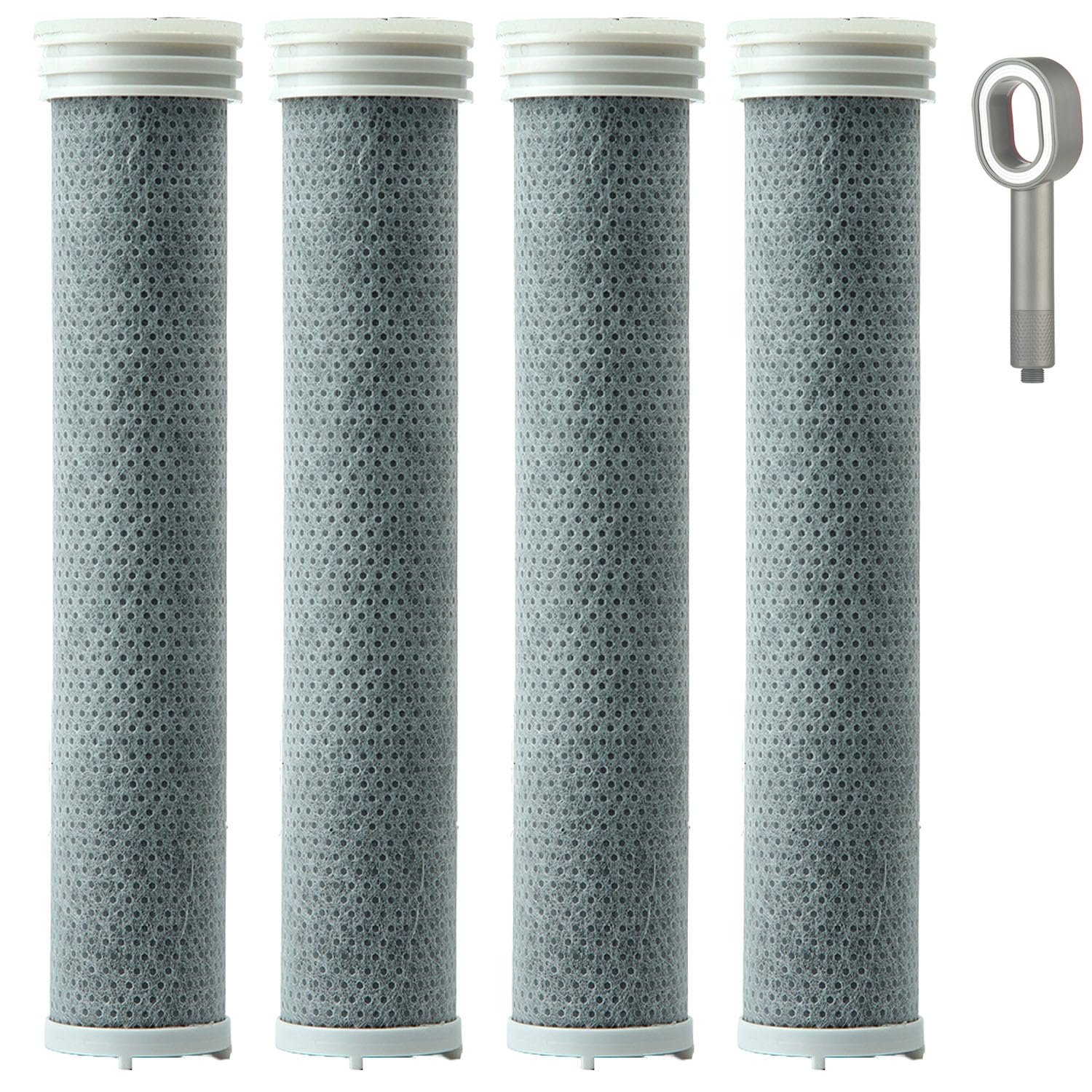 Aktivkohlefilter,Ersatzfilter für Duschkopf mit Aktivkohle, entfernt Chlor, Kalk, Bakterien – Wasserfilter für Haut & Haar – Kompatibel mit Doodle Duschkopf (Aktivkohlefilter,4)