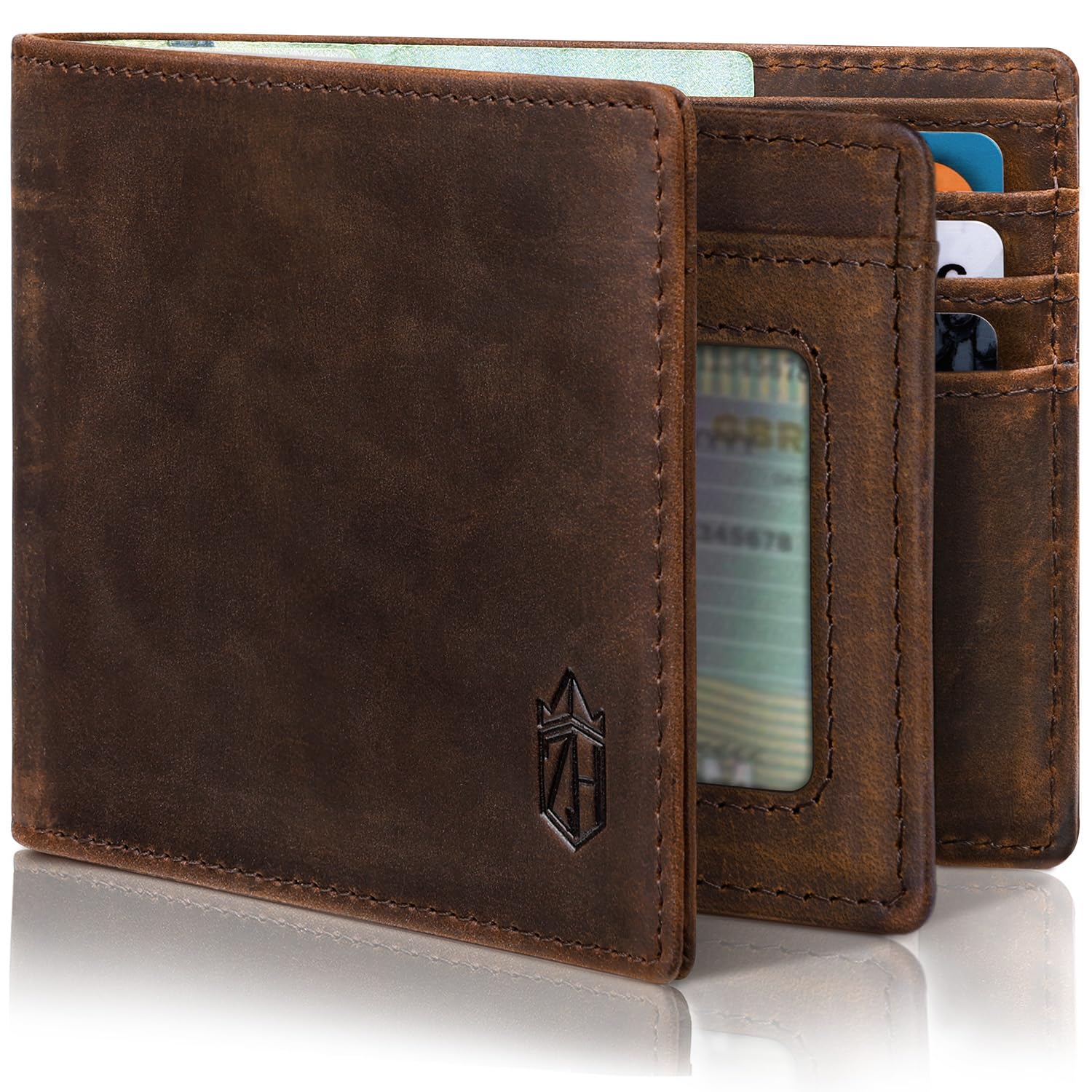 Zitahli Wallets for Men Genuine Leather Bifold