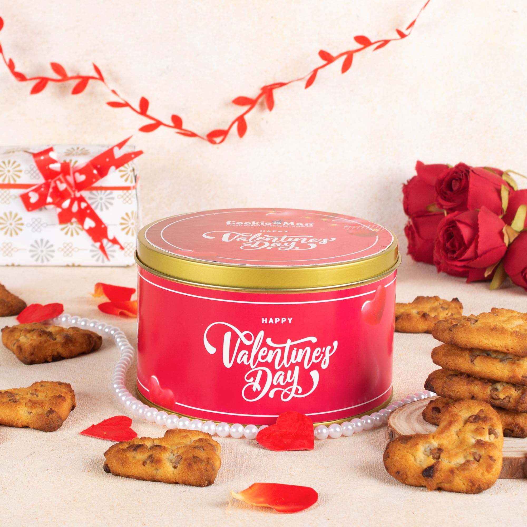 CookieMan Heart-Shaped Choco Chip Cookies – 300g | Share the Love Gift Pack for Couples | Gift Pack for Couples, Girlfriend, Boyfriend, Wife, Husband, Him & Her 1