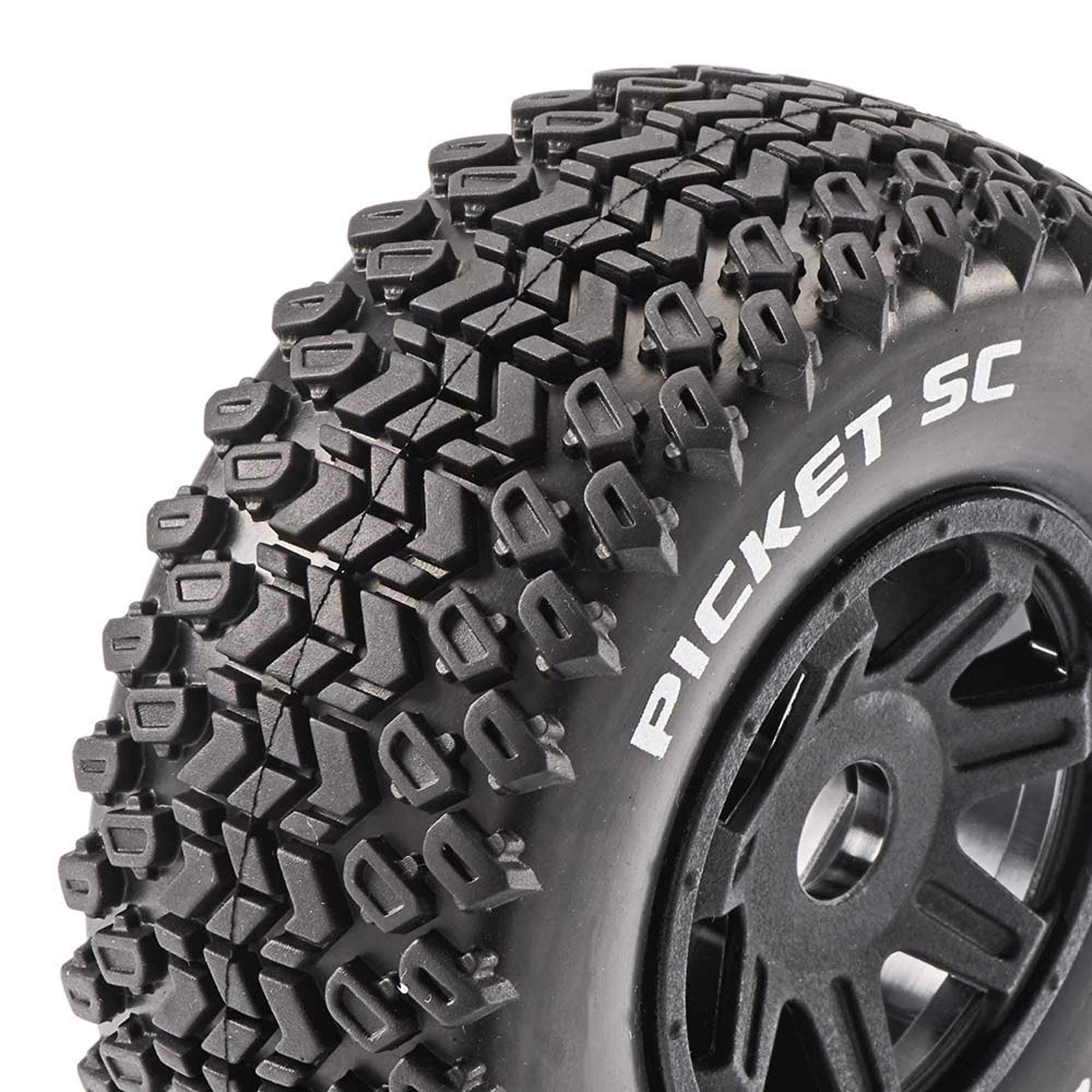Duratrax Picket SC Mounted Soft Tires Black 17mm Hex 2 DTXC5272
