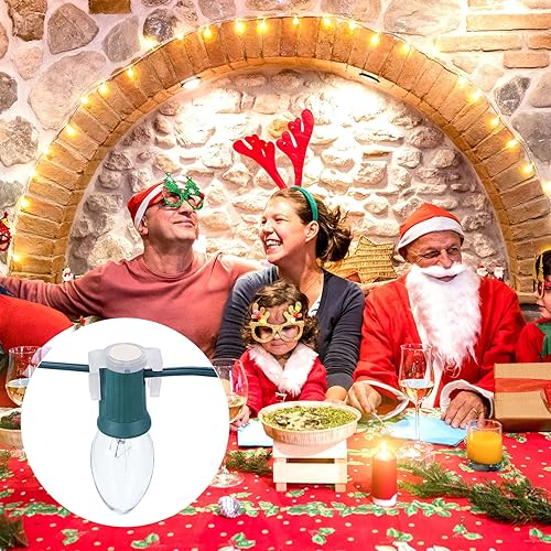 Miniatura 7 de Macarrie 120 piezas de enchufes magnéticos, clips de luz de Navidad, compatibles con transparente, C9, ganchos magnéticos para colgar a granel para