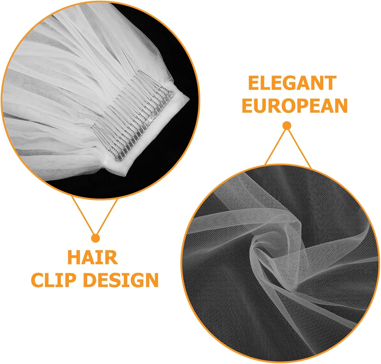 BESPORTBLE Double Layered Long Bridal Veil with Cathedral Train European Style White Wedding Veil Elegant Bridal Accessories for Brides for Women