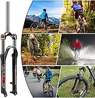 Vista 8 de BUCKLOS 2627.529 MTB Suspensión Tenedor Viaje 3.937 in, 1.126 in Tubo recto QR 0.354 in Corona Bloqueo Aleación de Aluminio XC Mountain Bike