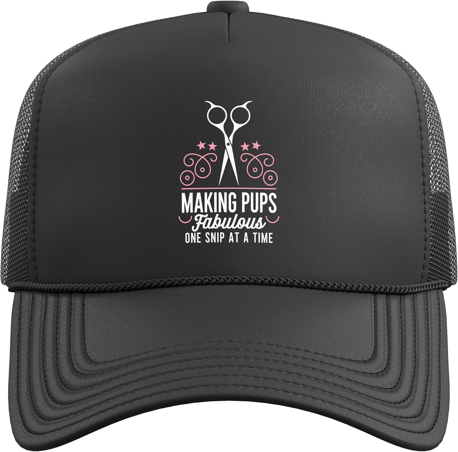 Funny Dog Groomer Humor Pet Grooming Dog Salon Trucker Hat with Adjustable Mesh Back image 2