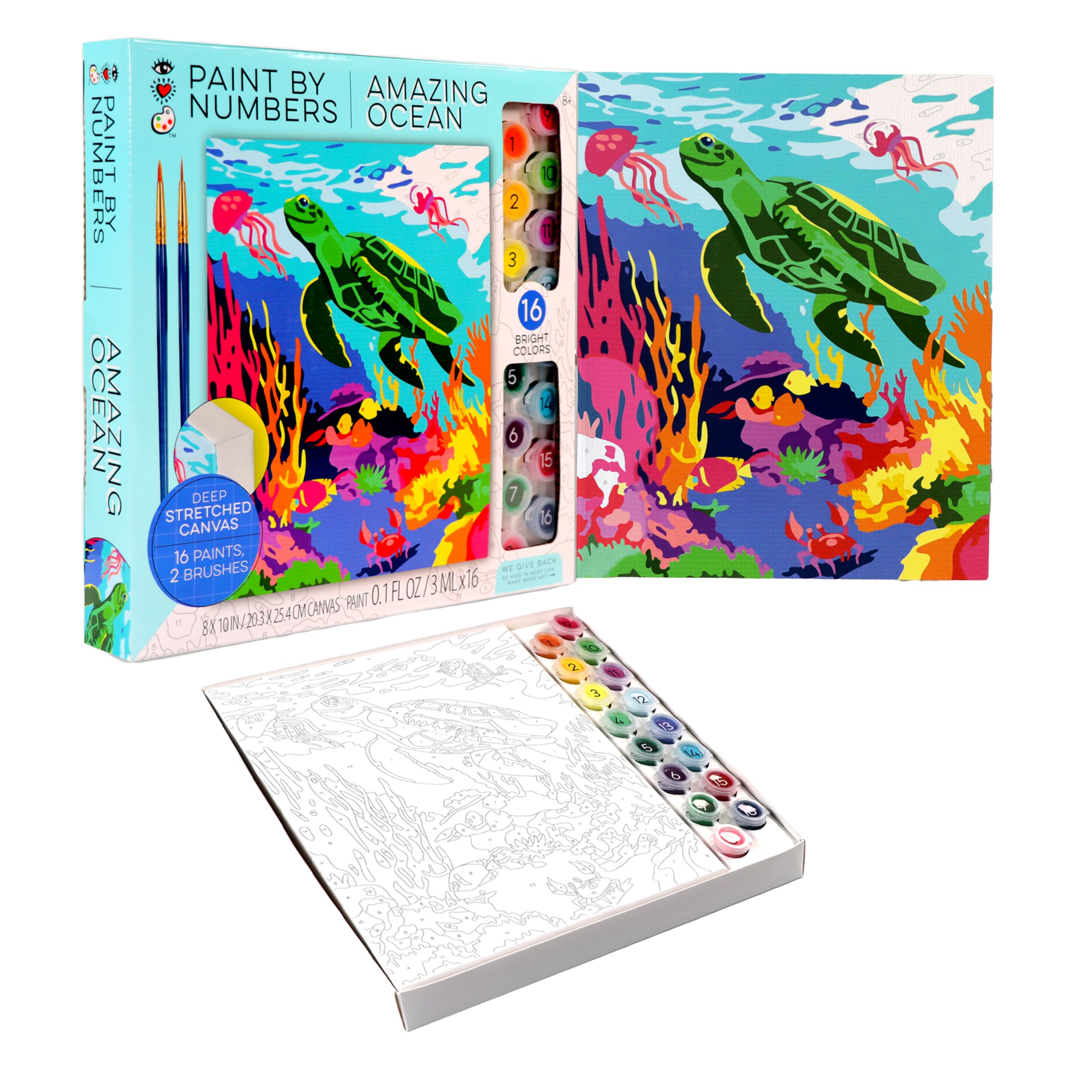 Amazon.com: Bright Stripes iHeartArt Paint by Numbers Kit, Amazing