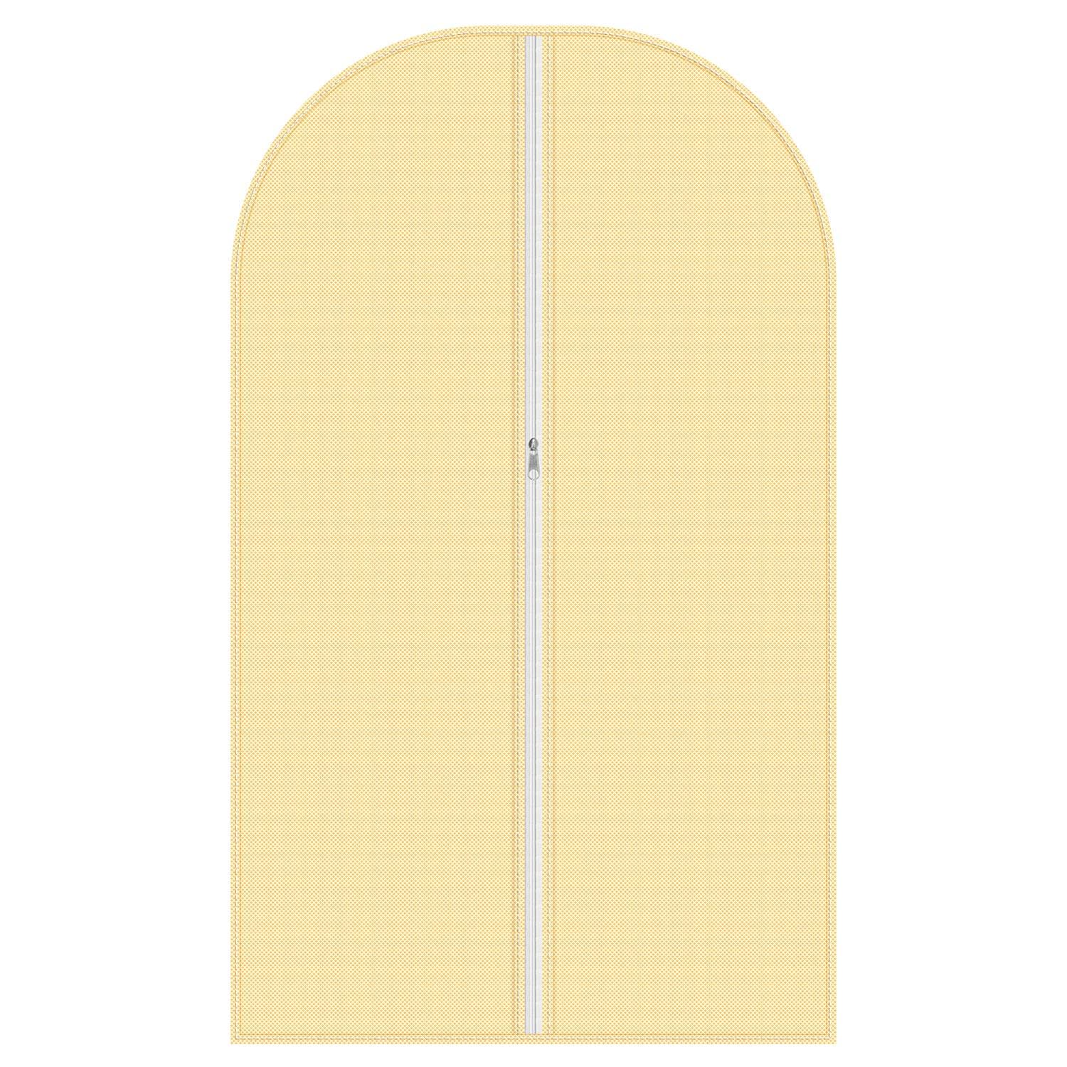 Vinsani Men's Cream Hanging Suit Cover Gart Clothes Bag 1 Piece For Wo Wardrobe Tuxedo Shirt Dress Clothes Clothing Zip Up Dust Protector Travel Case Closet Organisation –