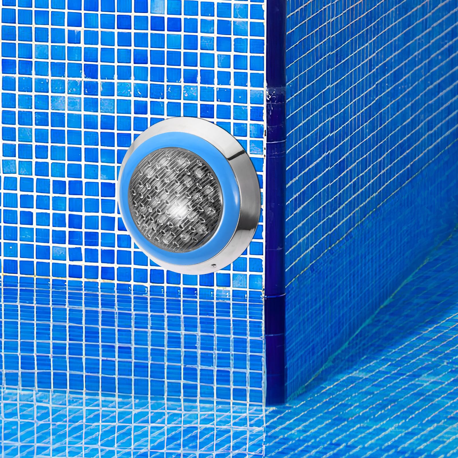LED Poolbeleuchtung mit Fernbedienung 24w aus Edelstahl und PC Einstellbare Farb und Helligkeitssteuerung für Oberirdische Pools und Unterwasserbeleuchtung