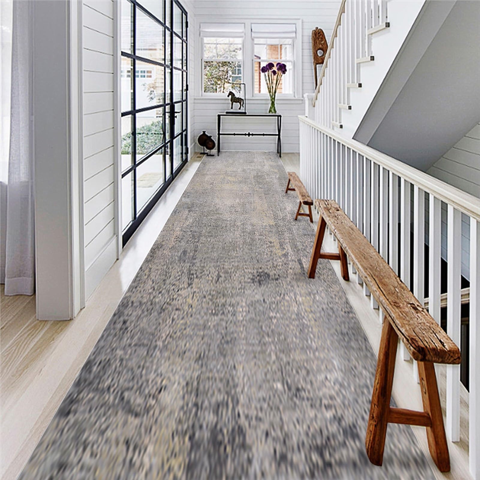 Alfombra De Pasillo 1m 150cm 2m 2,5m 300cm 3,5m 4m 450cm 5m 6m Alfombras Modernas Estrechas Lavables, Alfombra De Piso Extra Larga Y Suave Al Tacto del Pasillo del Hotel(60×100cm)