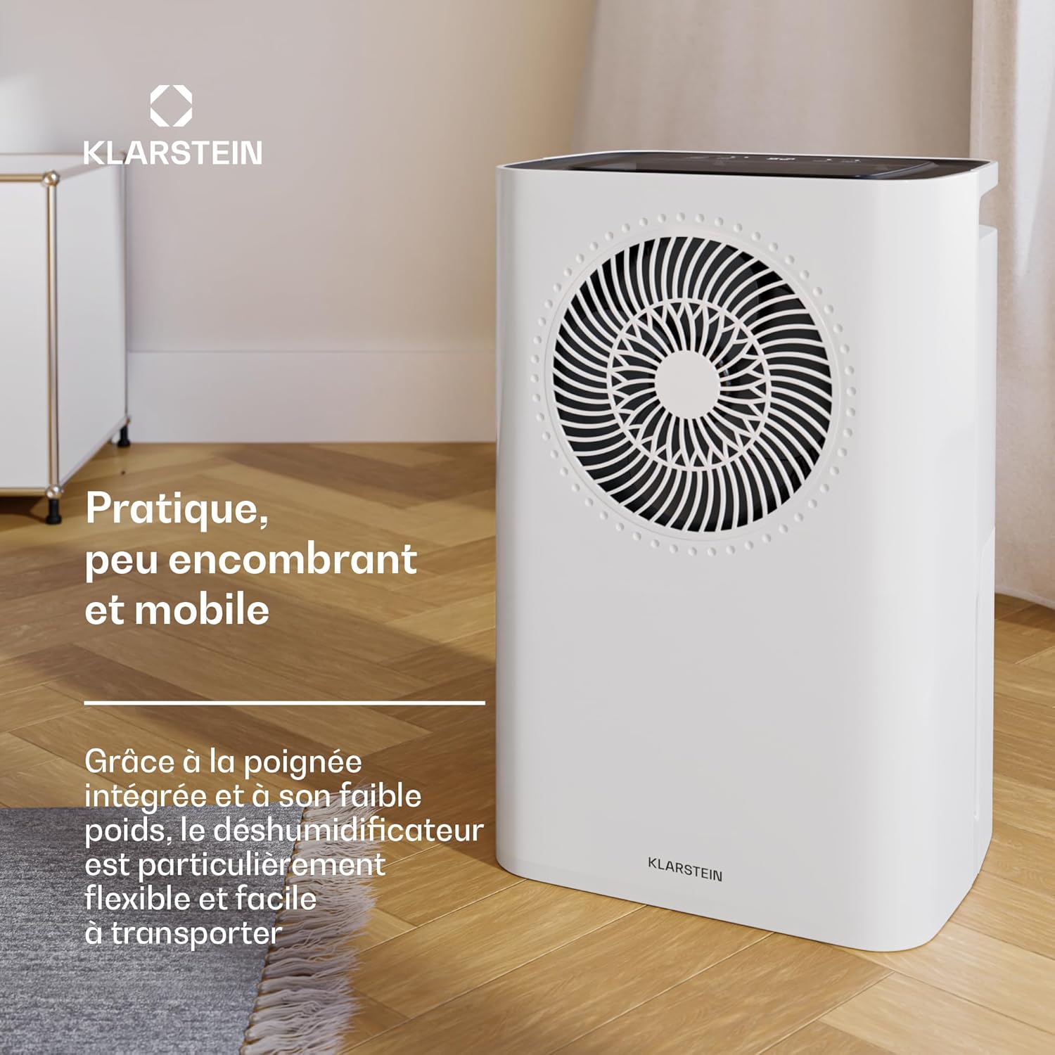 Klarstein CircleDry 16L Smart Dehumidifier with integrated handle