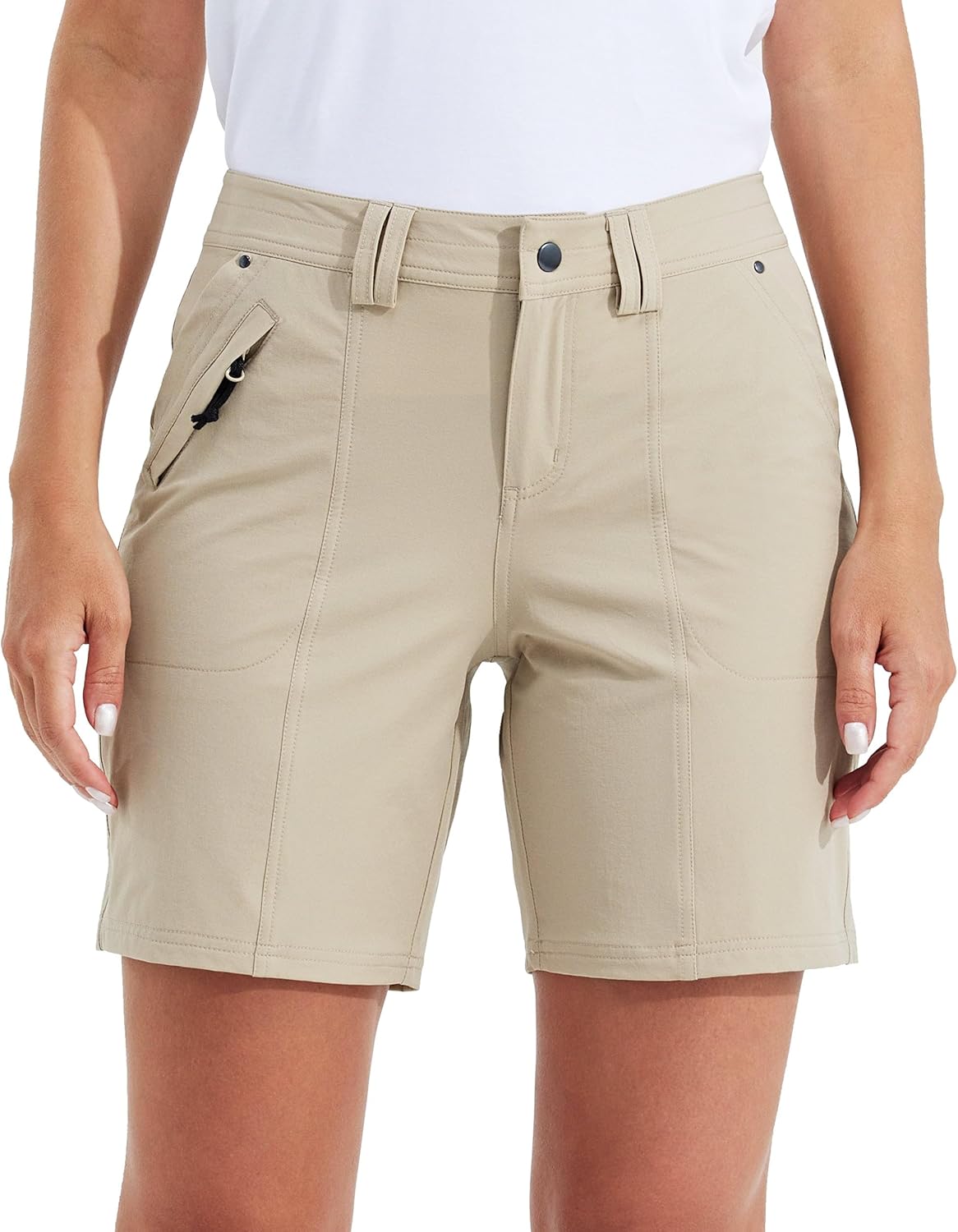 Willit Women's Golf Hiking Shorts 7" Quick Dry Athletic Shorts Casual Summer Shorts with Pockets Water Resistant - Image 4