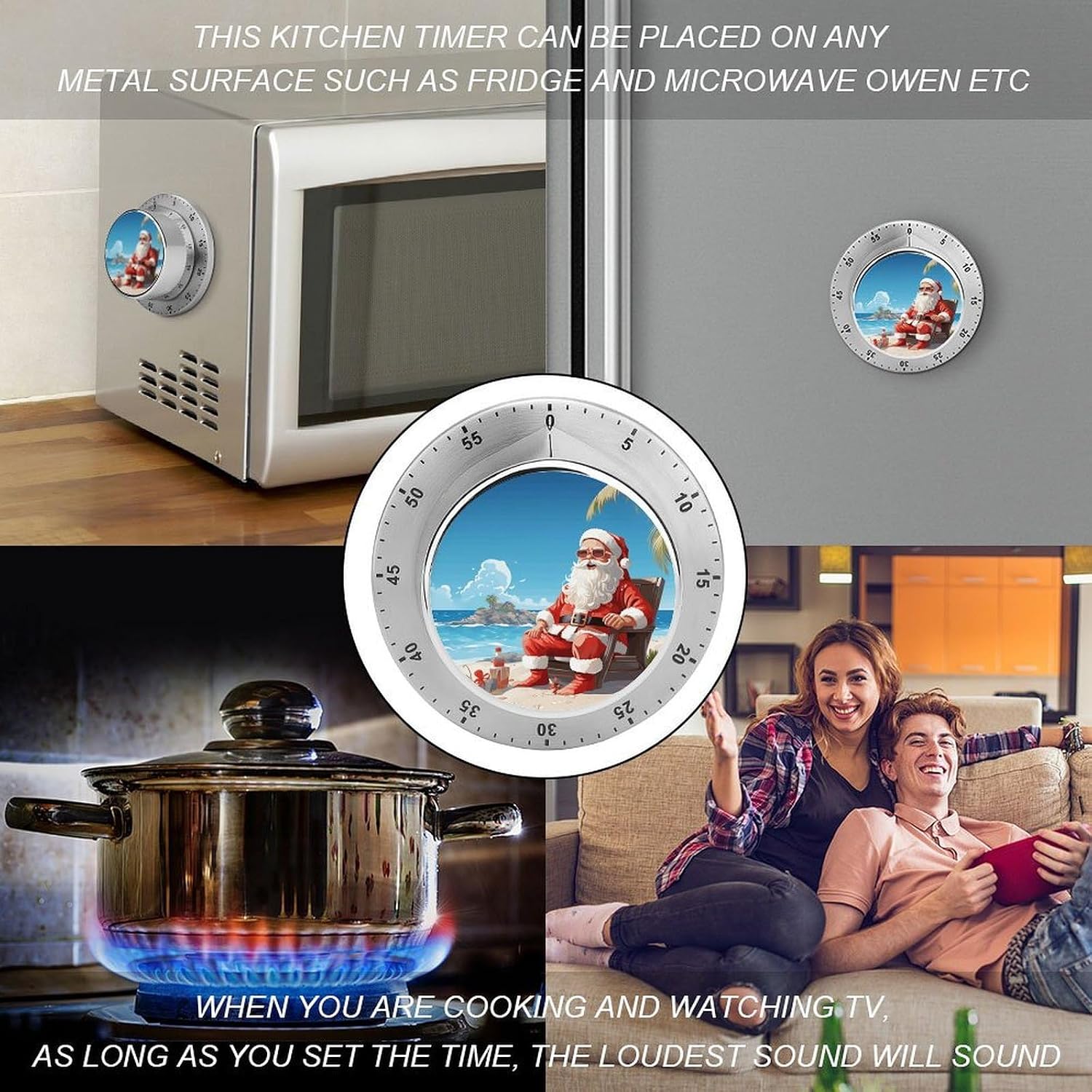 Stainless Steel Mechanical Kitchen Timer, Sturdy Digital Timer image 4