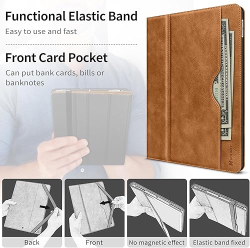 Miniatura 3 de HOLIMET - Funda para iPad Air de 3 generacióniPad Pro de 10.5 pulgadas con soporte para lápiz con soporte de TPU suave, funda inteligente, soporte