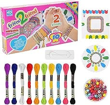 Friendship Bracelet Making Kit for Girls/Boys, Beaded Bracelet Maker Set, DIY Jewelry Braiding Bracelet Making Craft Gift for Teen Girls Bracelets String Making Supplies (Pink)