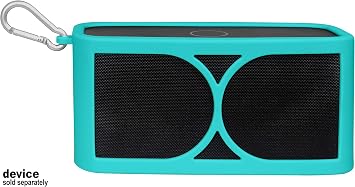 Alltravel Silicone Sleeve for DOSS SoundBox Plus Portable Wireless Bluetooth Speaker, Full 6 Directions Protection from Shock, Shake and Drop, Best Match in Color and Shape, with Carabiner (Blue)