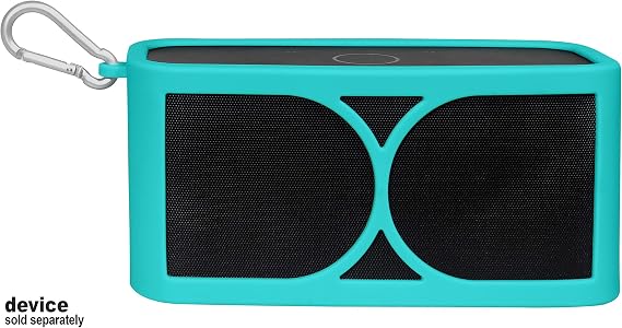Alltravel Silicone Sleeve for DOSS SoundBox Plus Portable Wireless Bluetooth Speaker, Full 6 Directions Protection from Shock, Shake and Drop, Best Match in Color and Shape, with Carabiner (Blue)