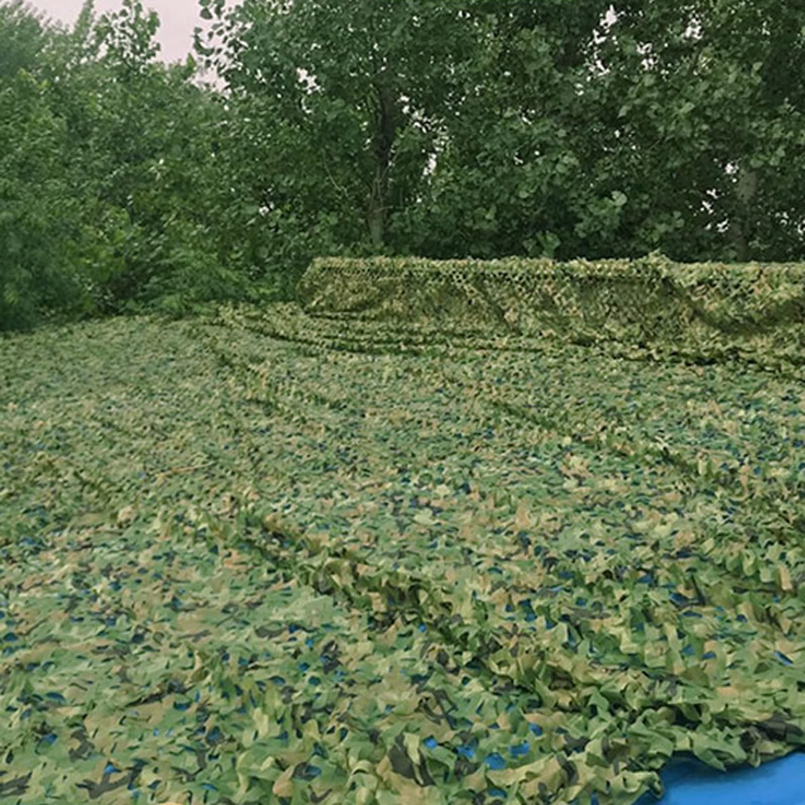 Siatka maskująca z siatki, 10 x 10 m, wojskowa siatka kamuflażowa, na polowanie, kemping, las, osłona przeciwsłoneczna i dekoracje, trwała, wojskowa kryjówka, idealny sprzęt outdoorowy