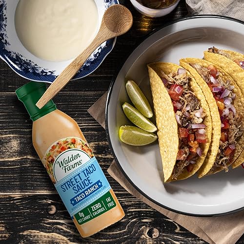 Miniatura 4 de Walden Farms Street Taco Sauce Taco Ranch - Sin calorías, sin gluten, bajo en carbohidratos, apto para dieta cetogénica, sin azúcar, sabor picante