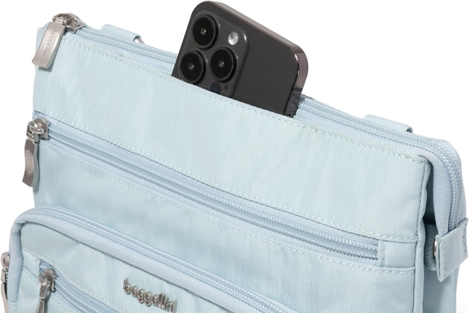 Baggallini Out and About Crossbody Bag for Women - 10"x10.7" Lightweight Travel Handbag w/RFID Card Slots - Image 10