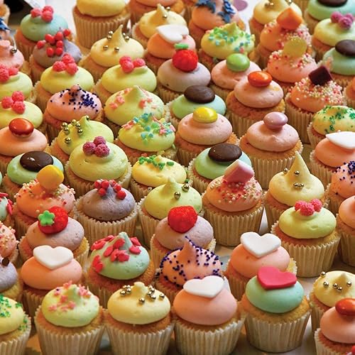 TDC Games Rompecabezas más difícil del mundo, cupcakes de doble cara, 500 piezas
