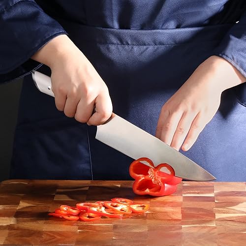 Miniatura 9 de Cangshan HELENA Series Juego de bloques de cuchillos forjados de acero alemán (10 piezas, blanco)