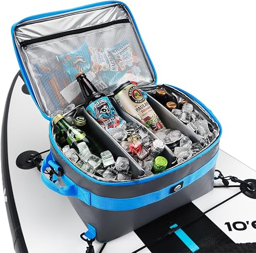 Miniatura 2 de YVLEEN Hielera impermeable para remo Borad, enfriador de SUP, material de PVC duradero, bolsa de cubierta con bolsillo superior de malla, correas