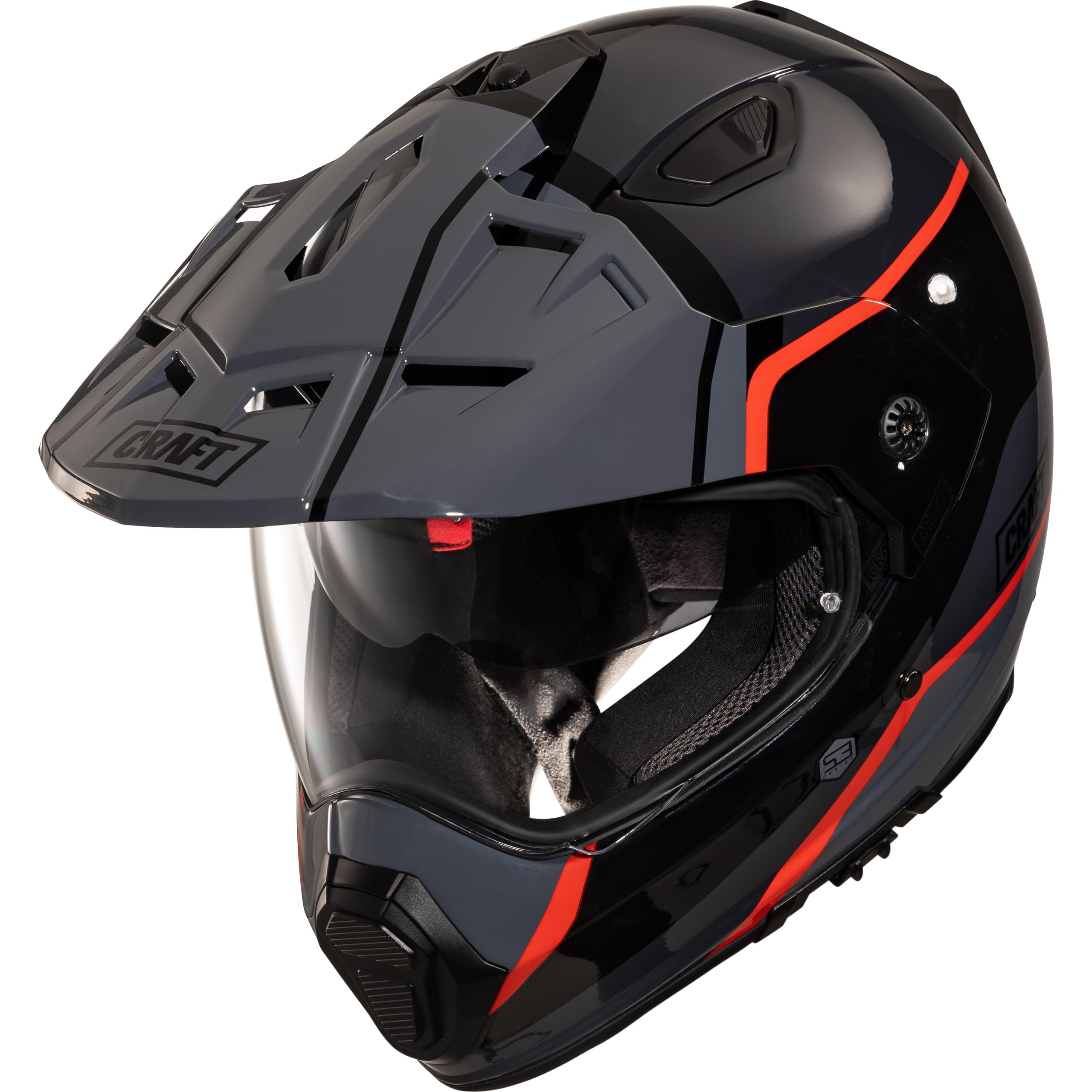 Craft Glasfiber Endurohjelm Rød Dekoration #24 XS Motorcykelhjelm Bildele og tilbehør