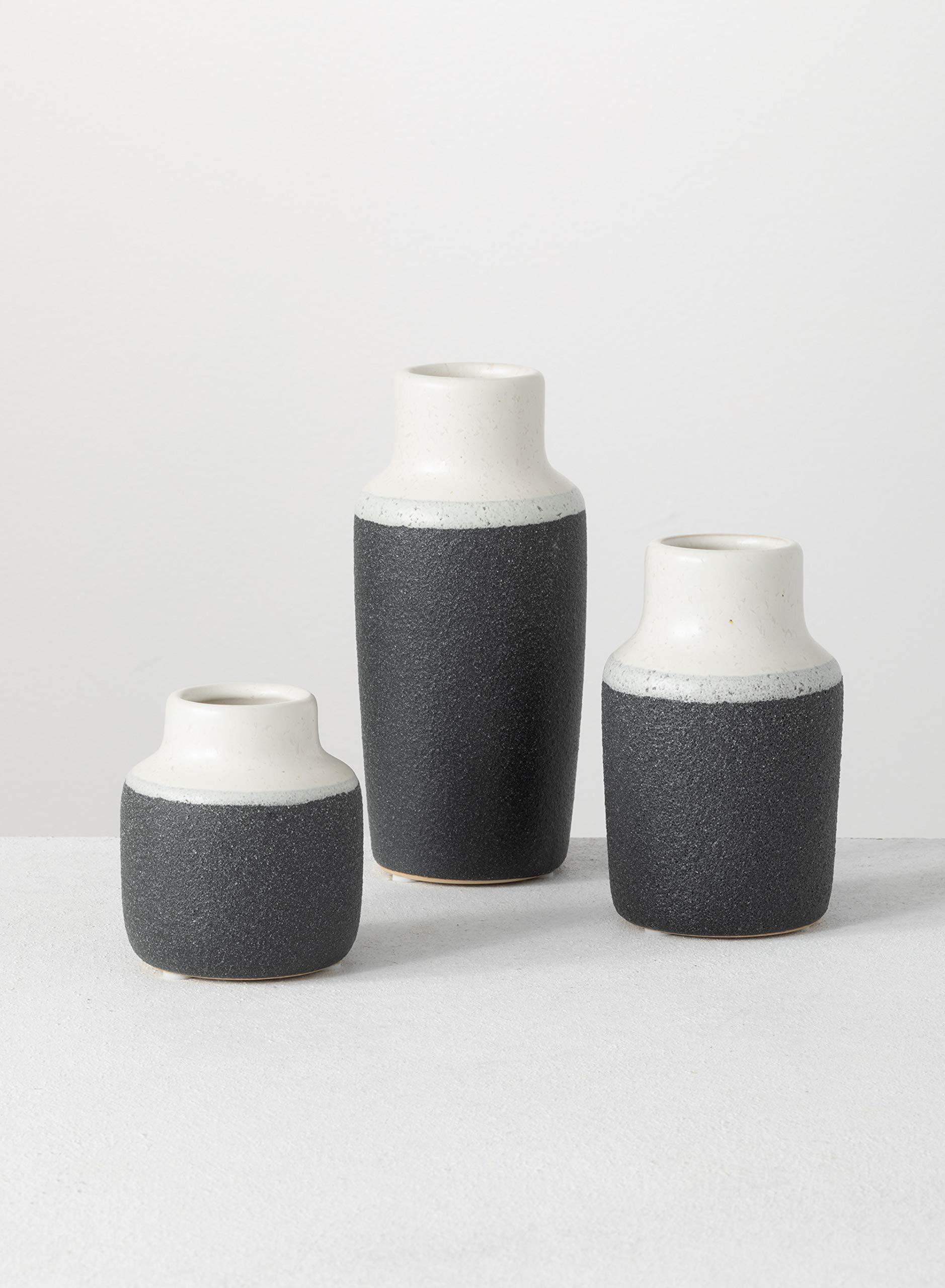 Buy Sullivans Small Ceramic Vase Set, Modern Farmhouse Décor, Set of 3