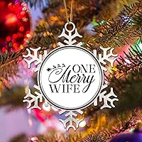 Vista 71 de Happy New Year Ornament for Christmas Tree Decor Merry Christmas Y'all Christmas Metal Snowflake Ornament Xmas Tree Decor Funny Christmas Quotes