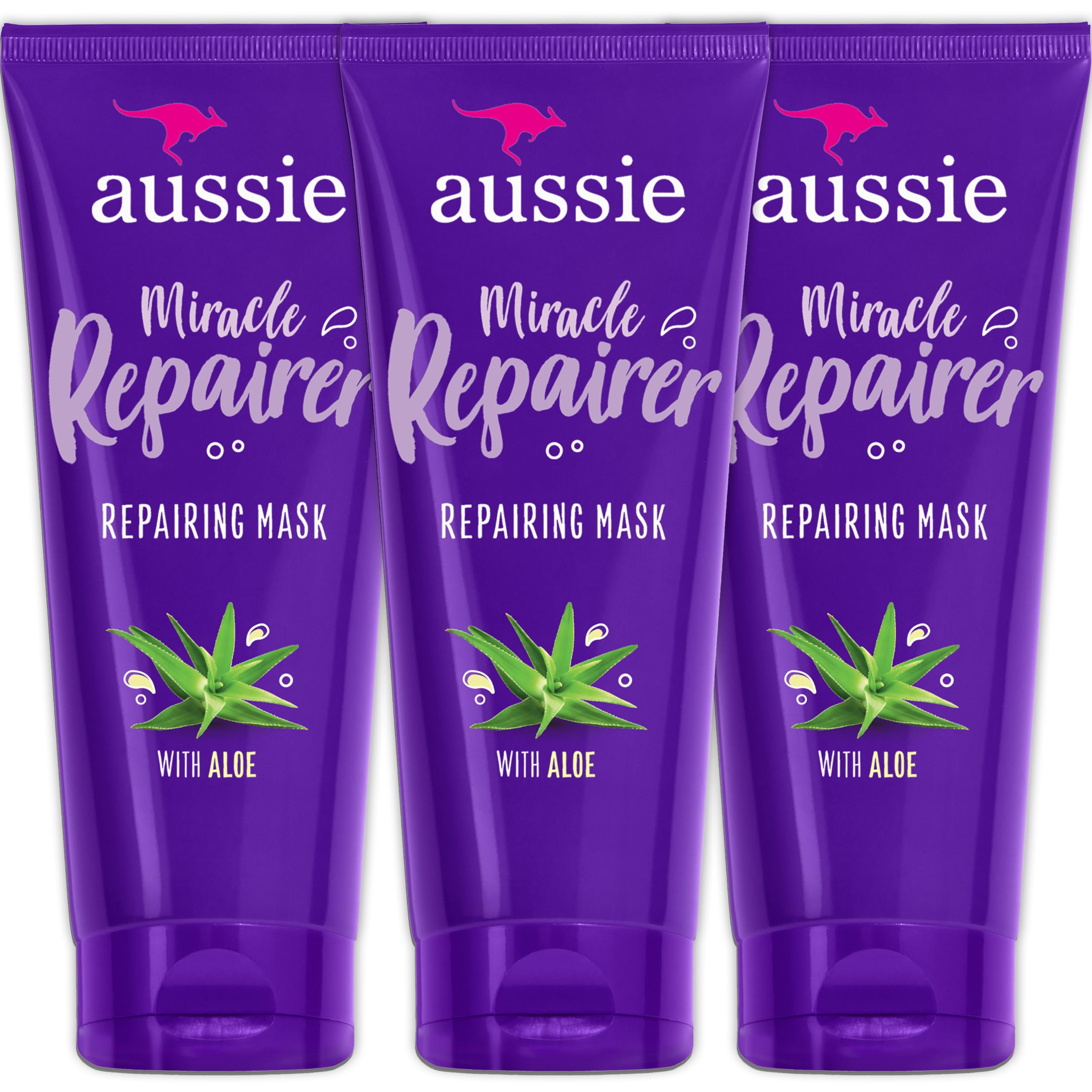 Amazon.com: Aussie Miracle Repairer Reconstructing Hair Mask, 3