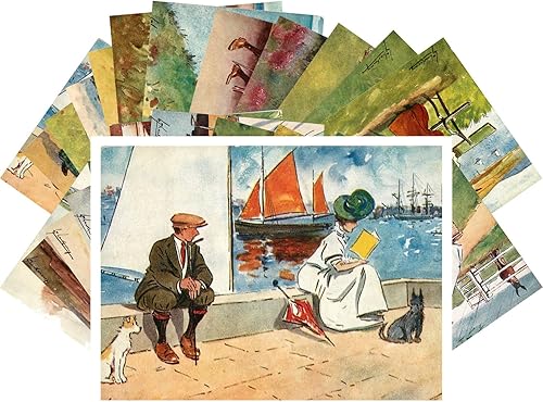 Miniatura 10 de PIXILUV Postales vintage 24 piezas divertidas dibujos animados escenas de amor broma saludos tarjetas retro REPRINT