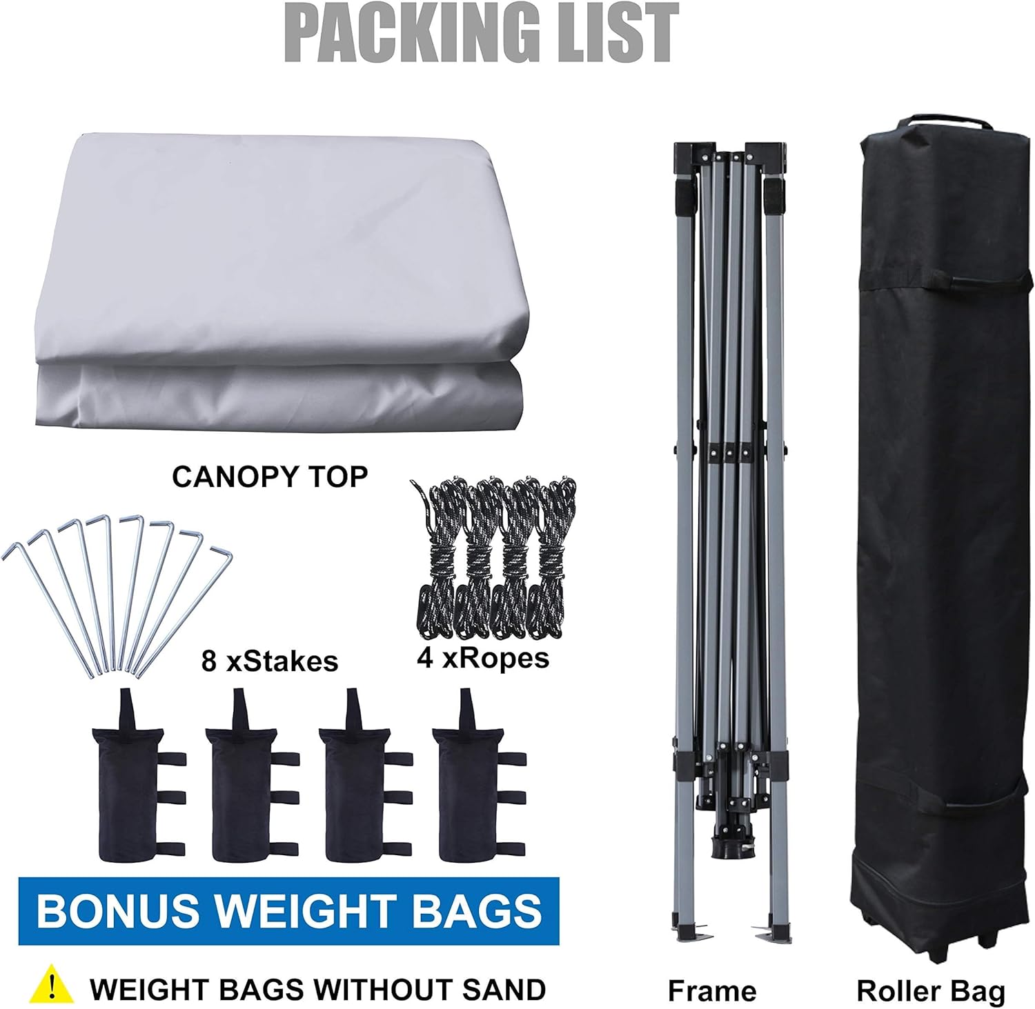 MASTERCANOPY Slant Leg Pop-up Instant Canopy (10'x10', White) + MASTERCANOPY Pop-up Instant Canopy with 1 Sidewall (6.6'x6.6', Khaki)