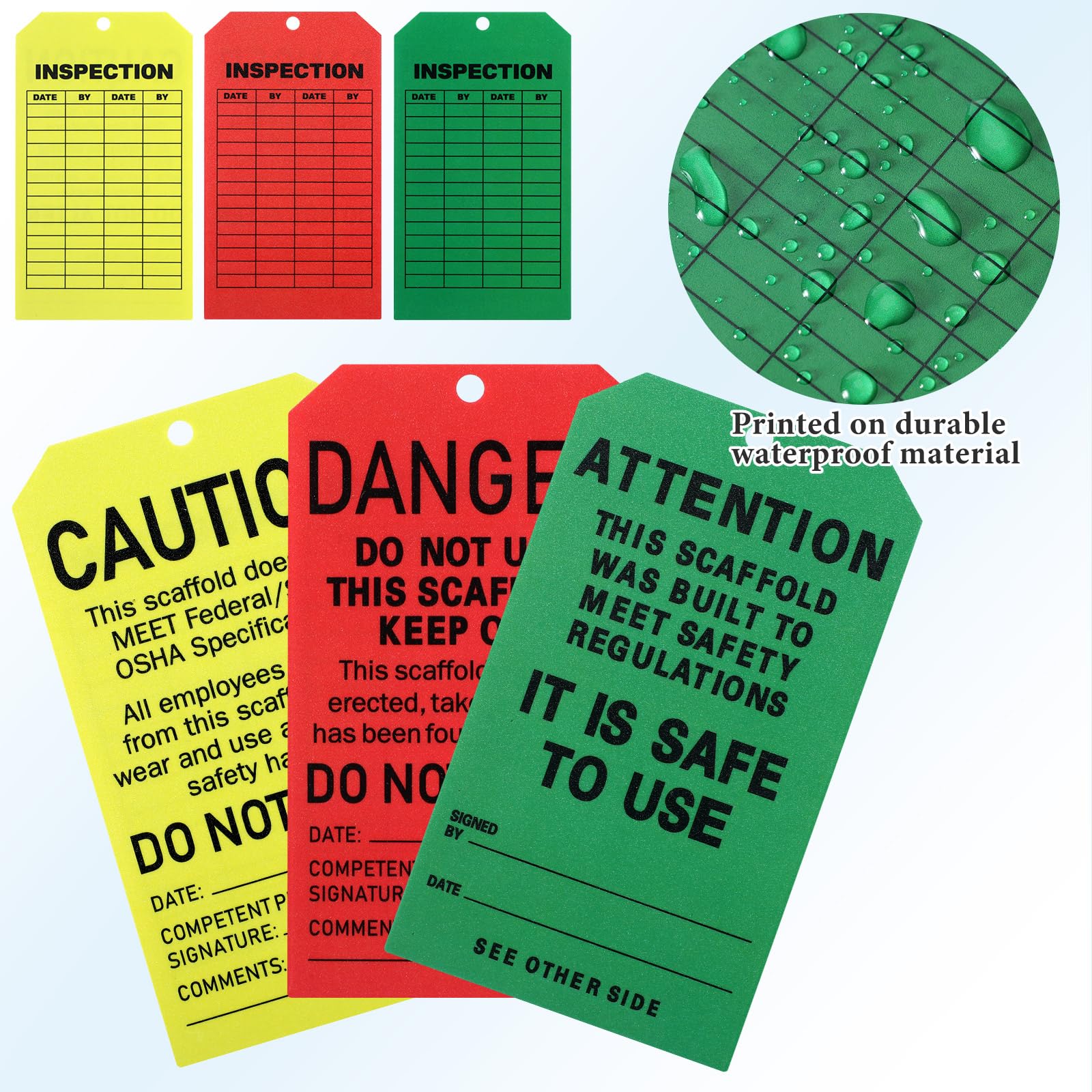 Dinifee Danger/Caution/Attention, Cardstock Scaffold Status