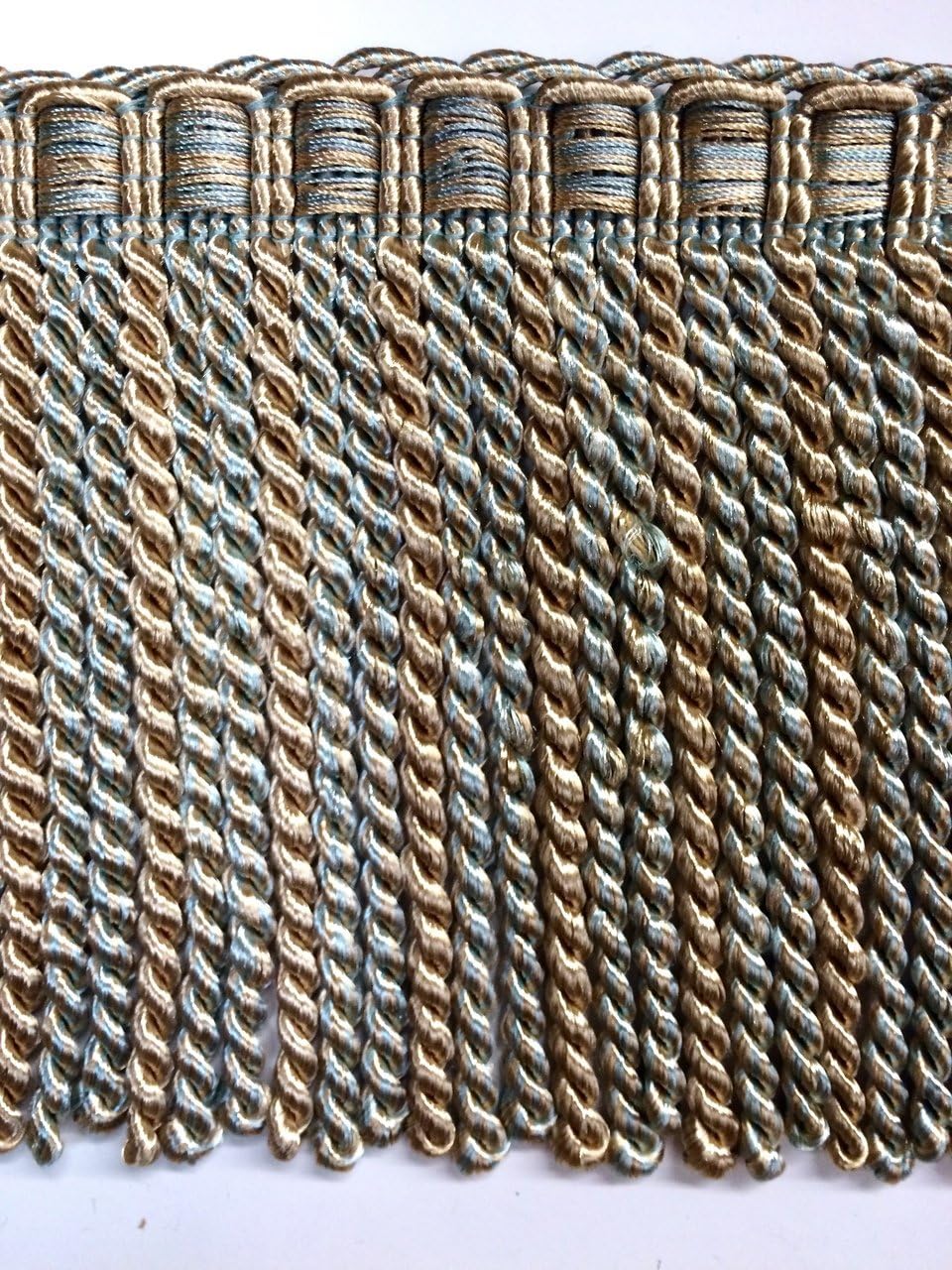 White 6" Bullion Fringe Trim with Elegant Gimp Header BUF-6/1 Upholstery/Drpery/Interior Design/Home Furnishing