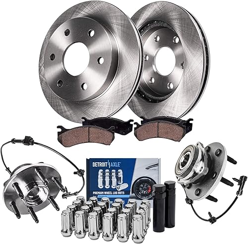 Miniatura 83 de Detroit Axle - Kit de freno trasero para Chevy GMC Suburban Silverado Sierra Yukon XL 1500 Tahoe Escalade 2007-2013 Rotores de freno de disco de