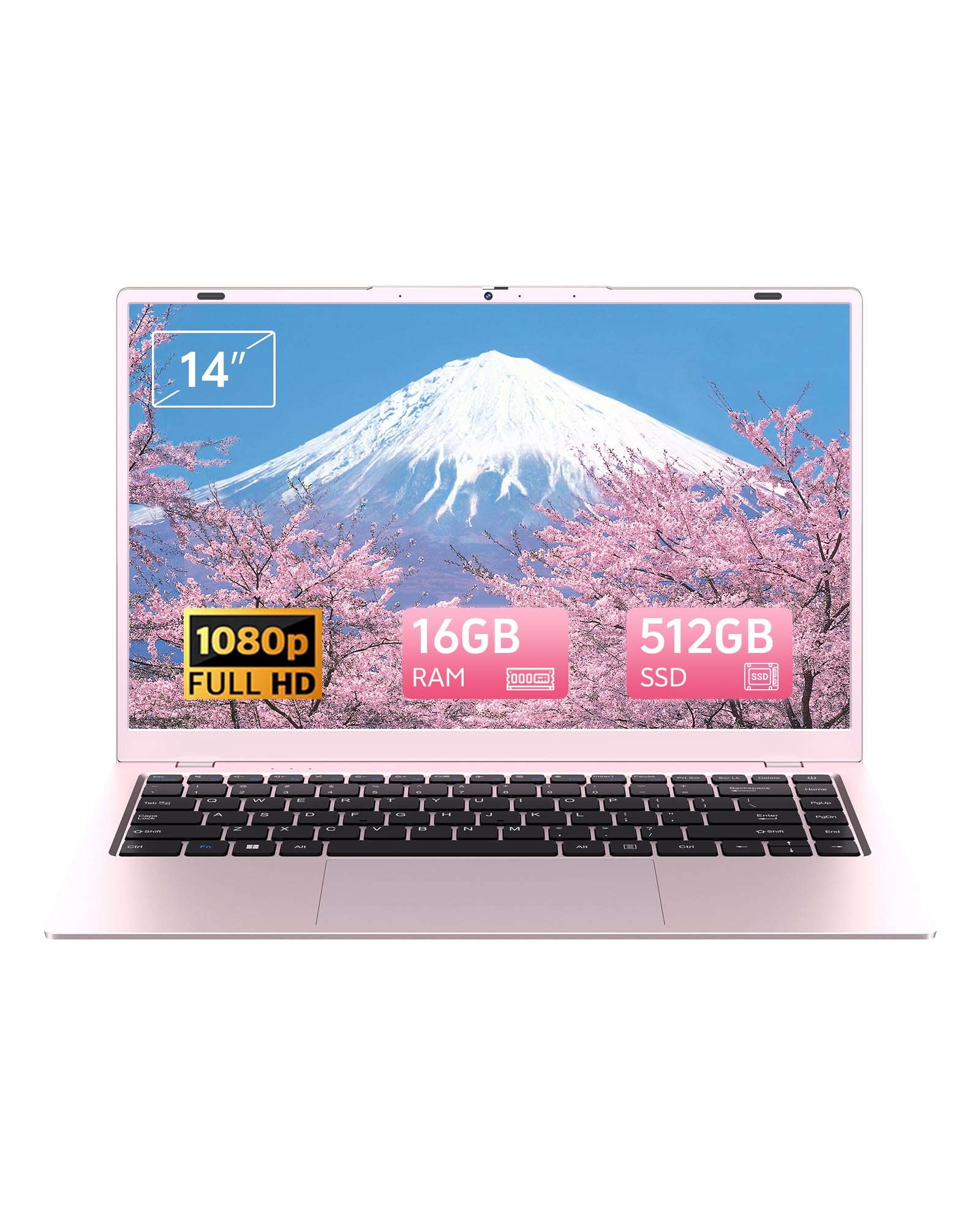 Amazon.com: RNRUO 2026 Pink Laptop, Pentium Gold 6500Y Processor