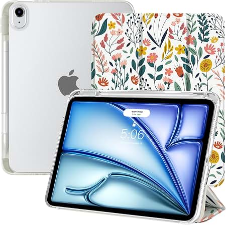 Amazon.com: JOYLAND Pink Hibiscus Flower Pattern Case for iPad Air