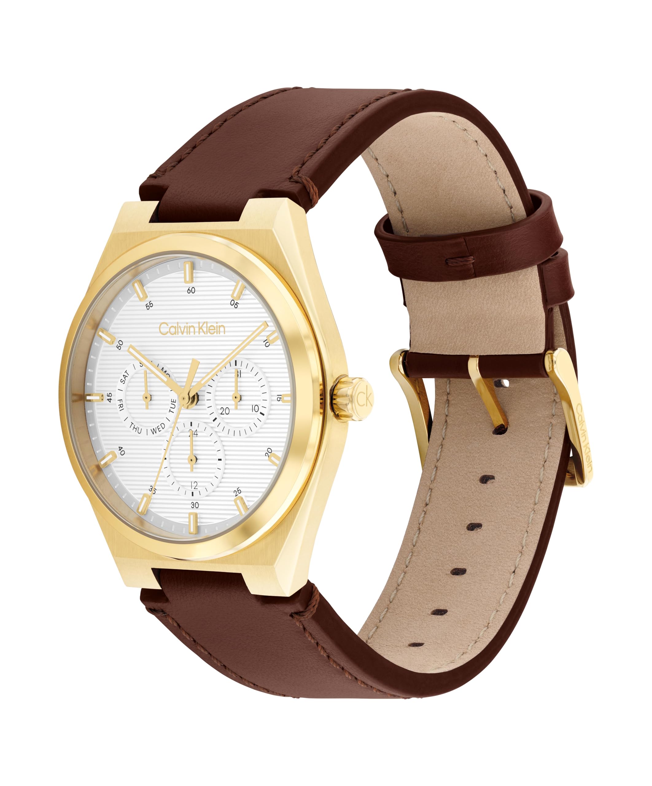 Calvin Klein Orologio Multifunzione al Quarzo da Uomo Collezione CK MOTION - Disponibile con Cinturino in Acciaio Inossidabile o Pelle