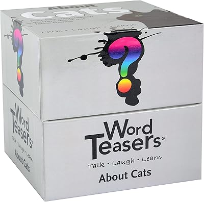 ? WORD TEASERS About Cats Conversation Starters - Fun Game for Families, Couples, Kids, Parties & Travel - Cat Trivia Card Game for Ages 8+ - 150 Questions
