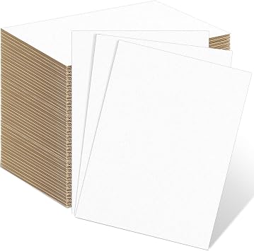 Henoyso 110 Pack 9 x 12 بوصة صفائح من الورق المقوى المموج صفائح من الورق المقوى المسطح إدخالات التعبئة والتغليف إدخالات مربعة مسطحة فواصل مربعة للشحن التعبئة والتغليف الحرف البريدية الأبيض