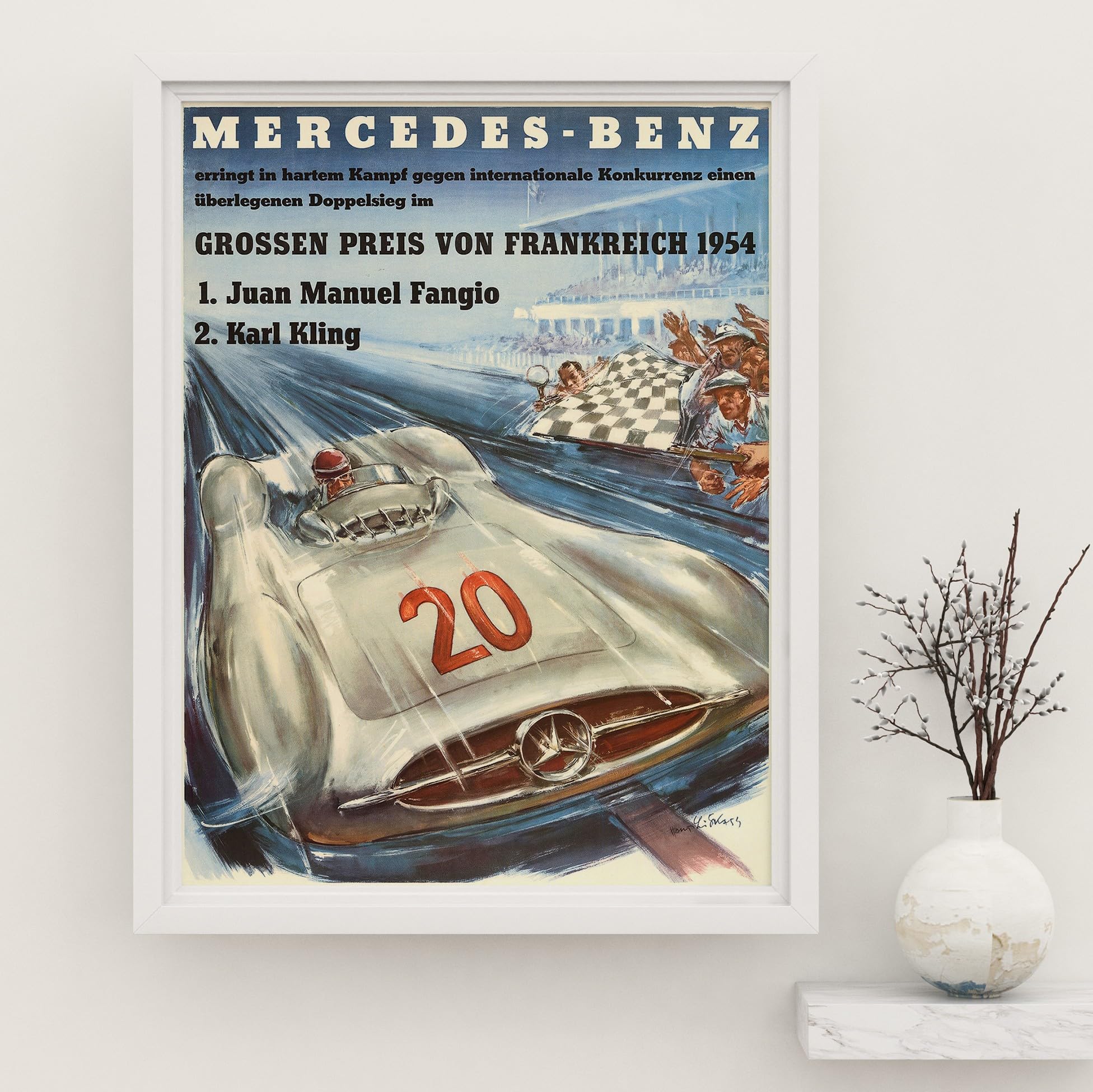 Amazon.com: Historic Pictoric Mercedes Benz Racing 1954-24in x