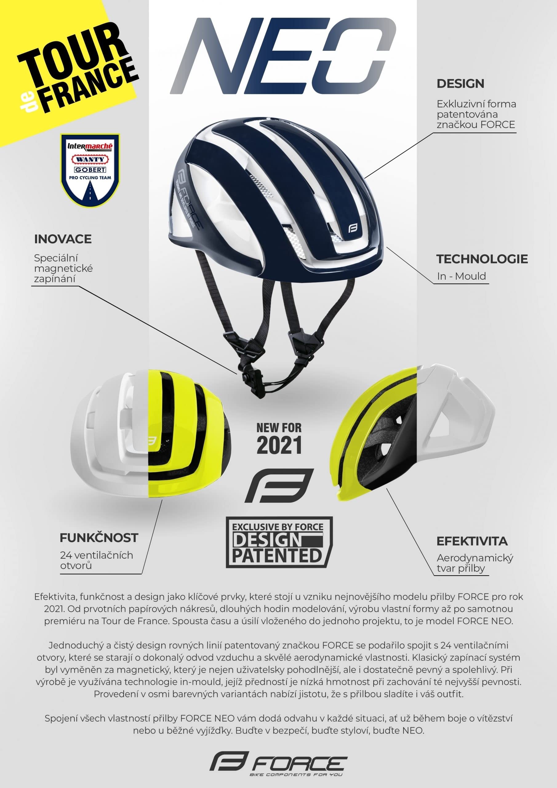Force Neo Fahrradhelm, Erwachsene, Unisex, Gelb-Schwarz, Größe XL Sport & Freizeit