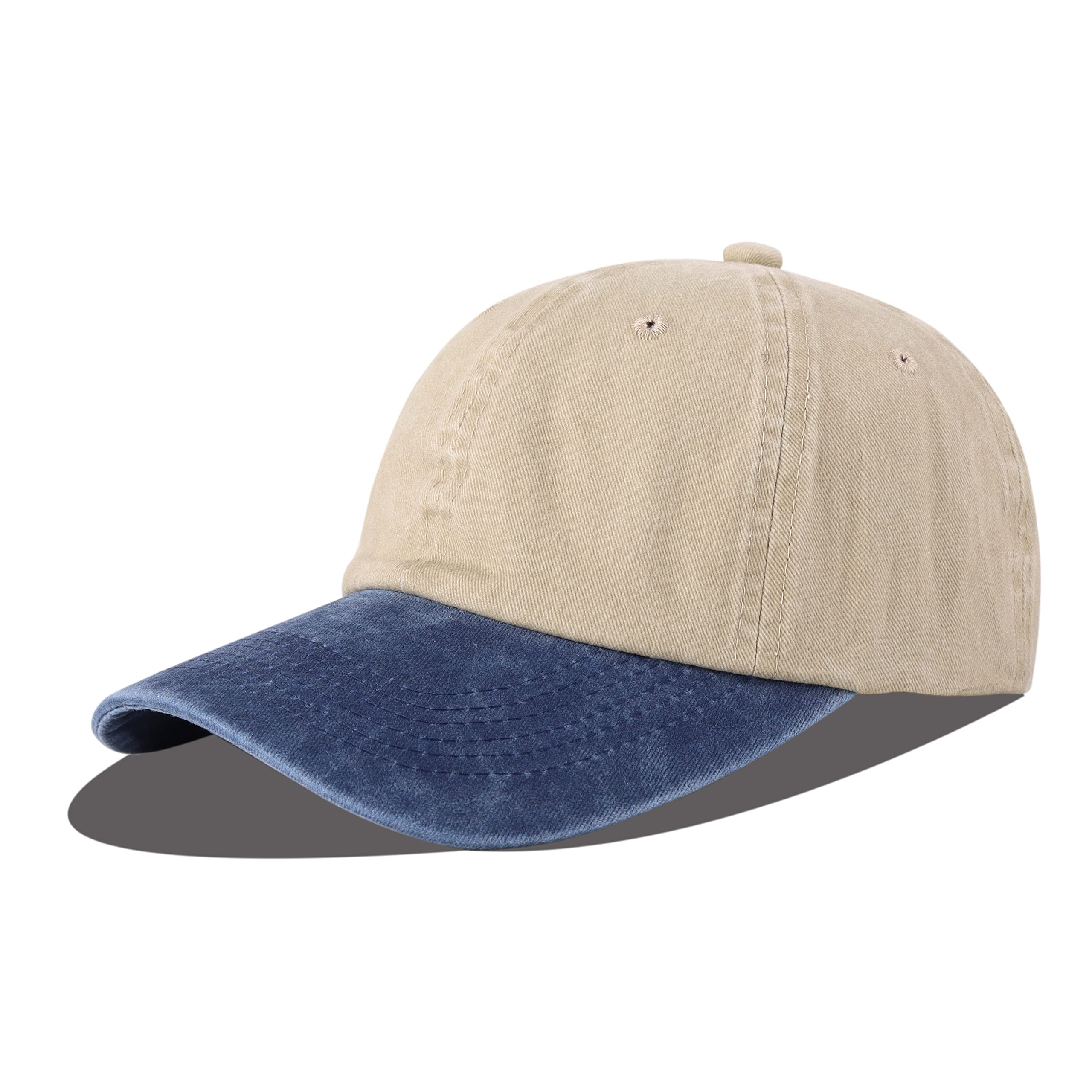 Unisex Baseball Cap 100% Cotton Fits Men Women Washed Denim Adjustable Dad Hat