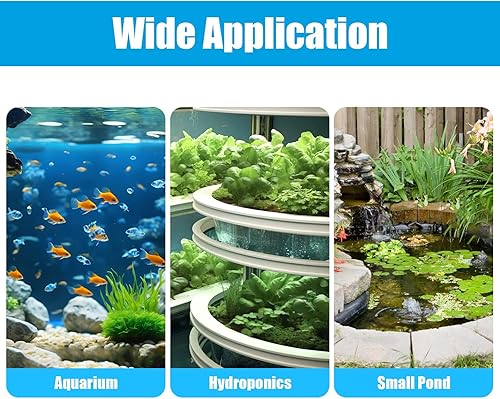 AQUANEAT Aquarium Air Pump 300GPH, for up to 200 Gallon Fish Tank, Powerful Hydroponic Aerator Pump, Adjustable Oxygen Bubbler