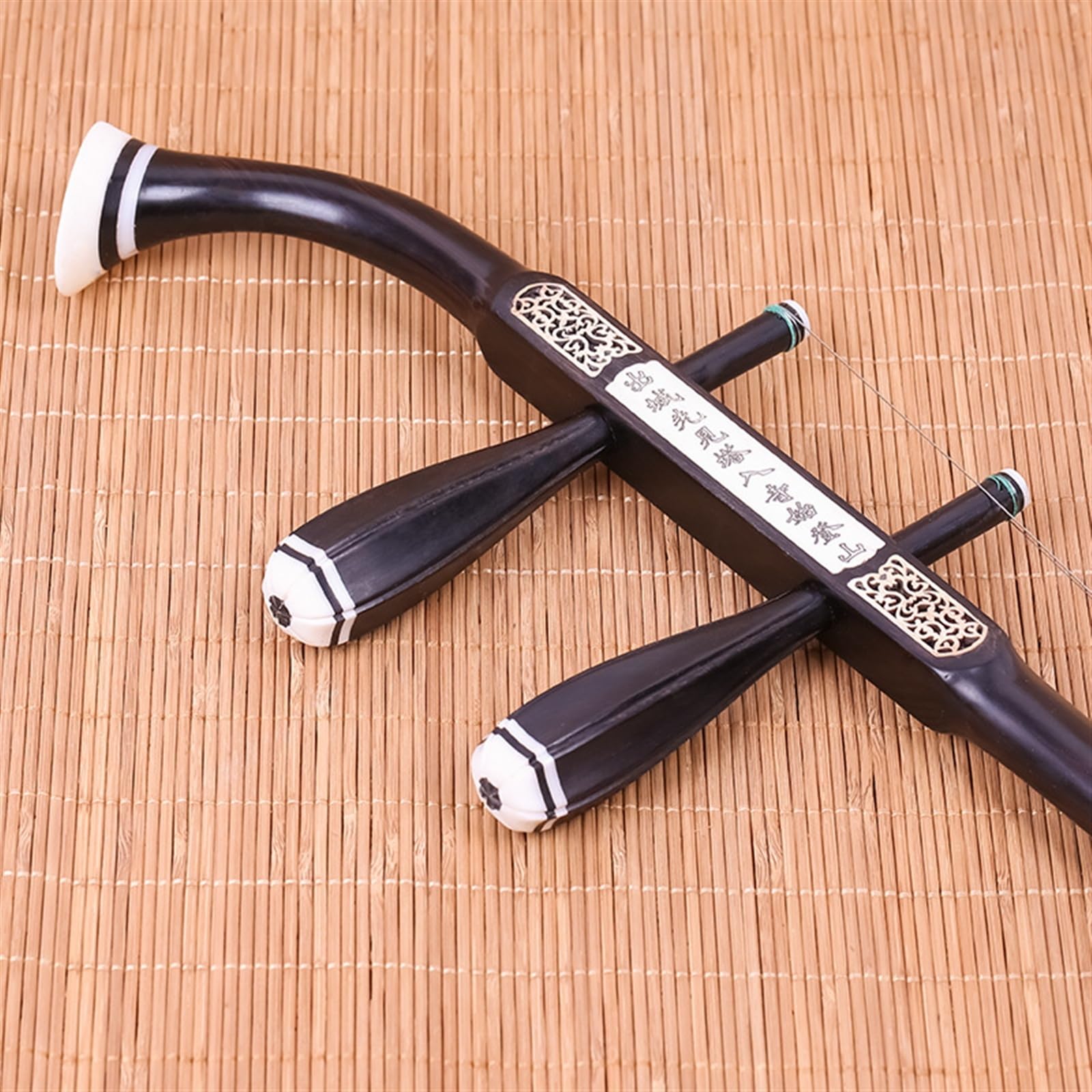 Erhu Hexagonal En Bois De Santal Noir, Instrument Traditionnel Chinois À 2 Cordes Avec Ensemble Complet D'accessoires Professionnel Erhu