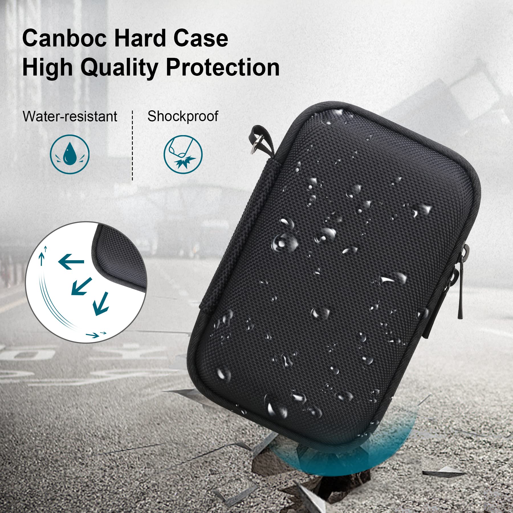 Étui Rigide Khanka Pour Appareil Photo Canon PowerShot SX740 HS / G7 X Mark II/III / V1 - Coque De Transport Avec Poignée